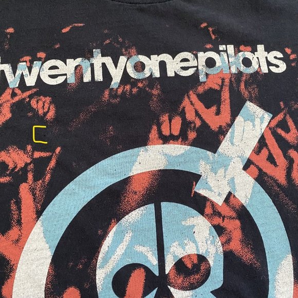 Twenty One Pilots Chest Approx. 19.5'' Skeleton Clique Graphic Band Tee T-Shirt - Picture 4 of 12